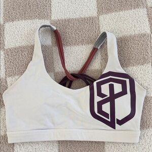 Born Primitive Sports Bralette with Plum Logo and Rust Straps